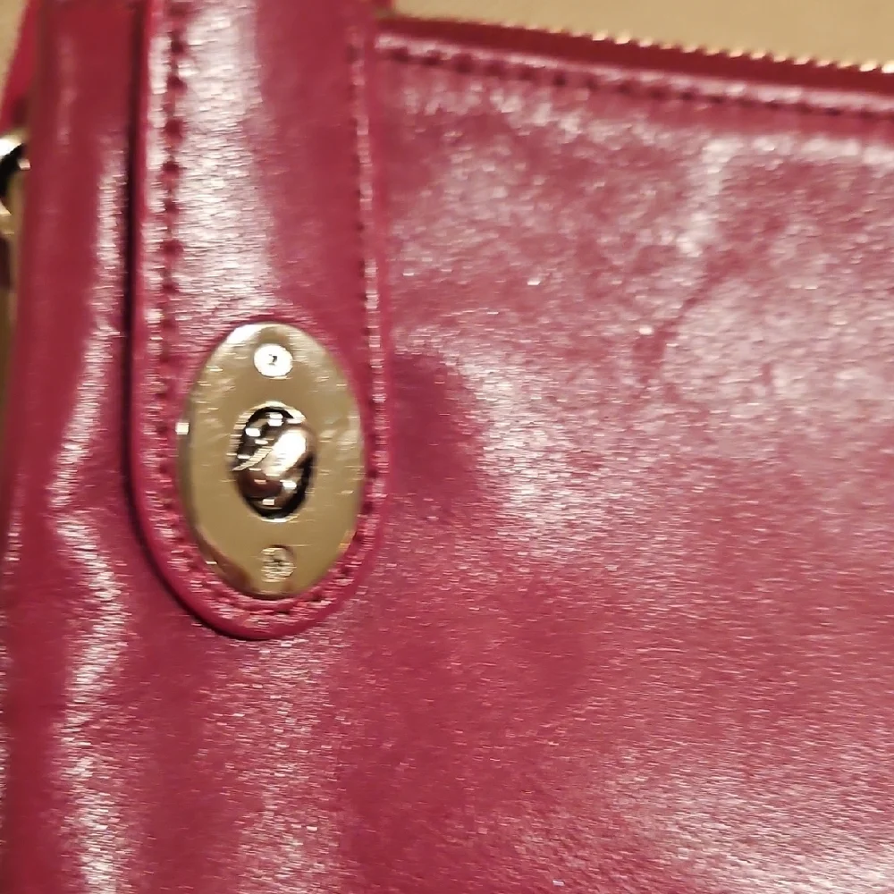 Coach Wine Leather Crossbody Bag - Picture 3 of 8